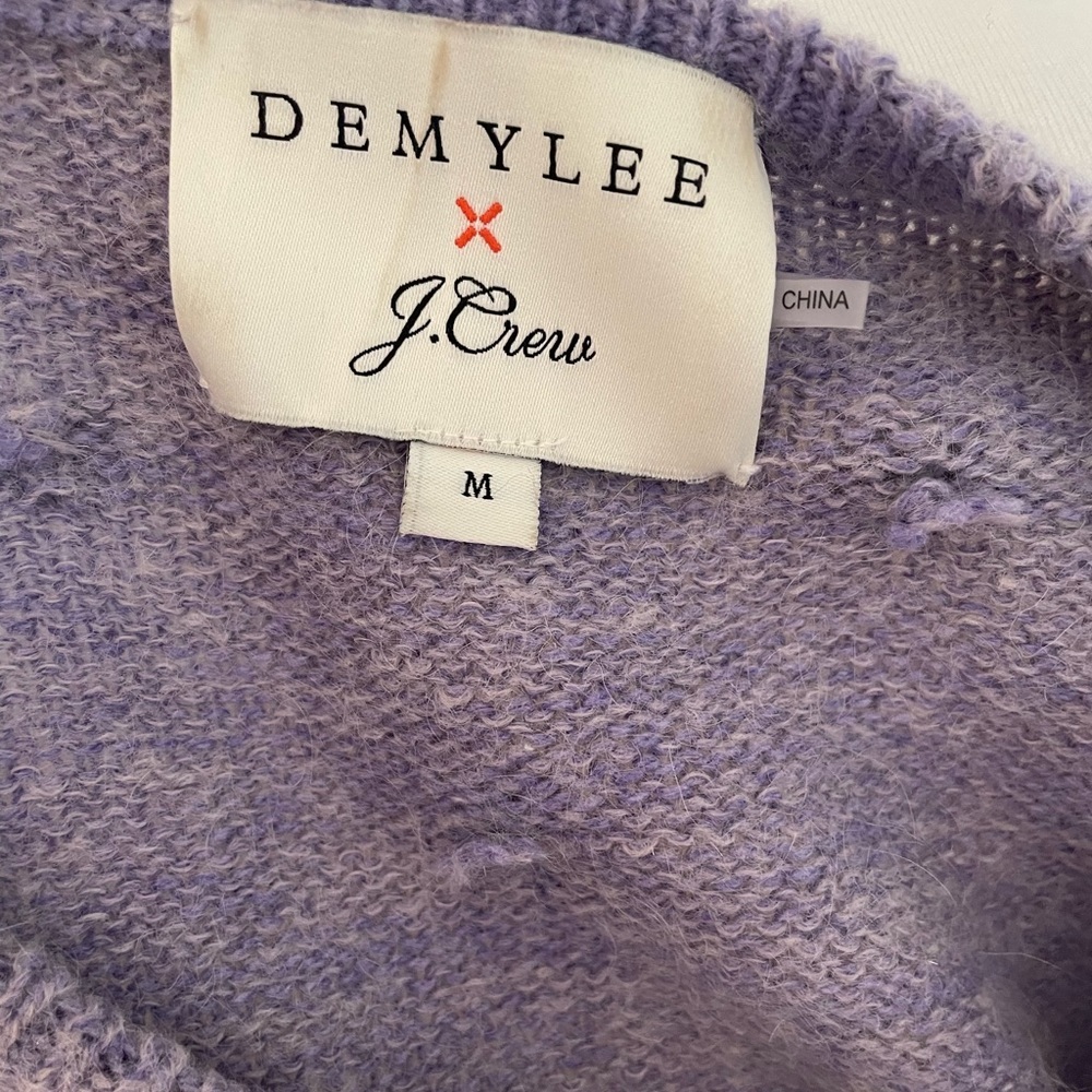 DemyLee x J Crew Puff Sleeve Pom Pom Sweater - Picture 5 of 5